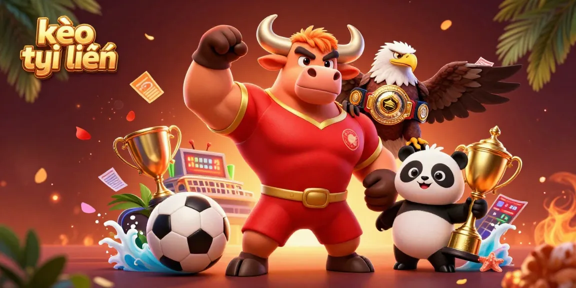 Experience thrilling kèo trực tuyến sports betting with a vibrant illustration of champions celebrating their victory.