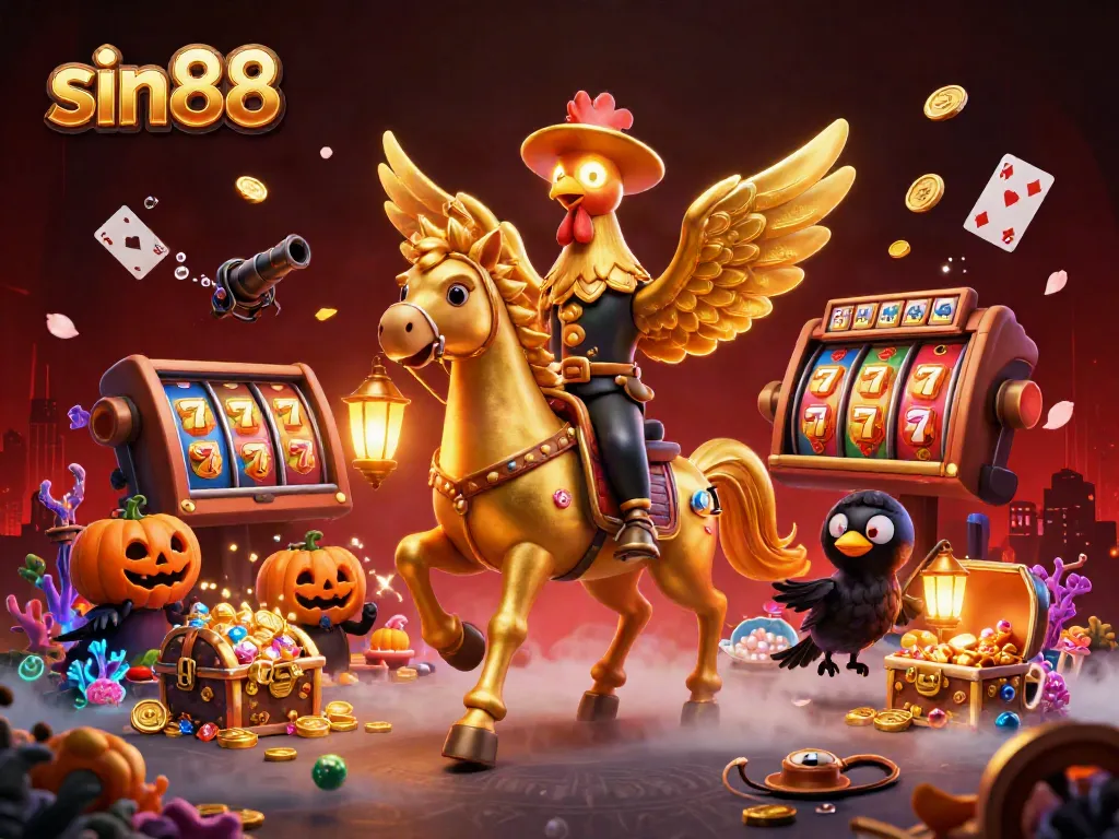 Experience exciting wins at sin88 with vibrant 3D casino characters amidst lively gaming elements.