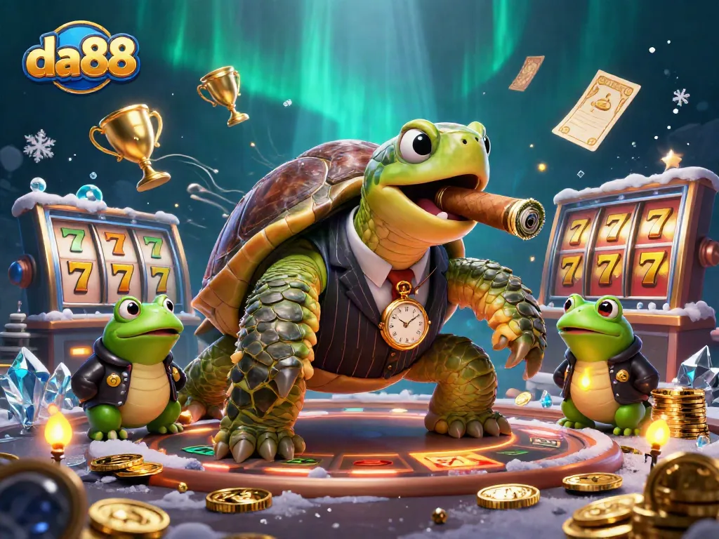 Experience thrilling excitement at da88 with vibrant 3D casino characters surrounded by dynamic slot game elements.